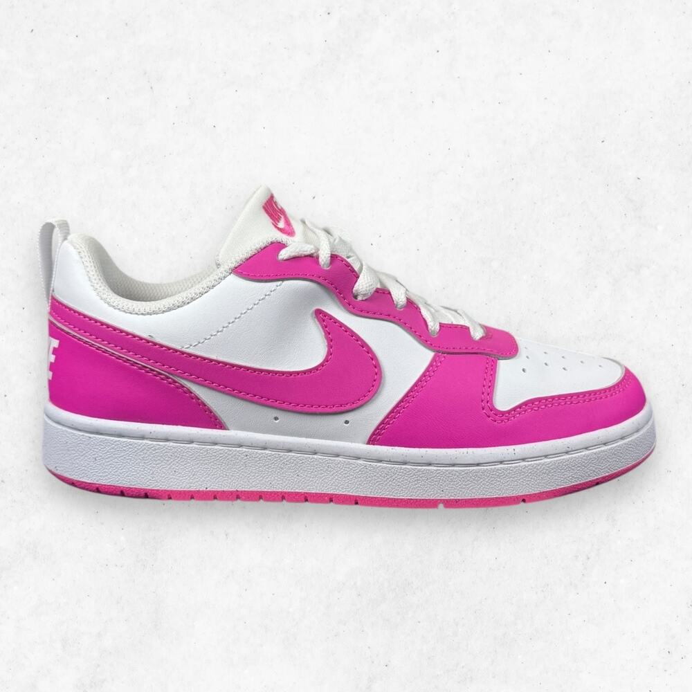 Nike Court Borough Low Recraft GS 5.5Y White Laser Fuchsia NWT